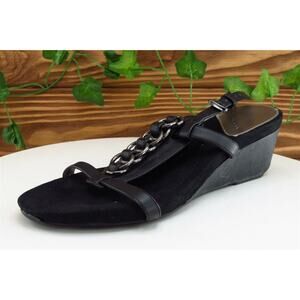Bandolino Sz 8.5 M Black‎ Gladiator Synthetic Women Sandals